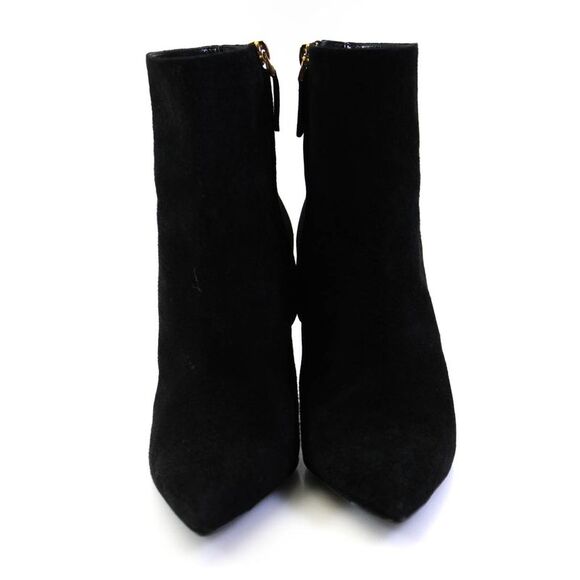 Ralph Lauren Collection Womens Point Toe Stiletto Ankle Boots Black Suede Size 8 - Picture 2 of 6